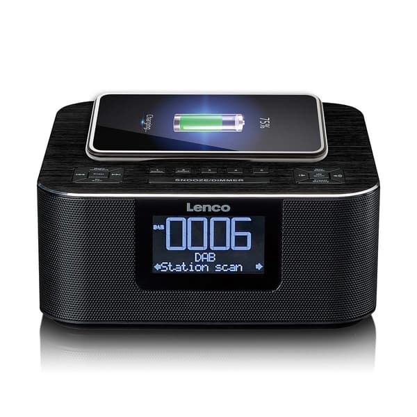 DAB+ Bluetooth-clockradio med trådløs opladning