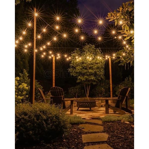 Solar Garden String Lights, 50 LED varmvita, 7m