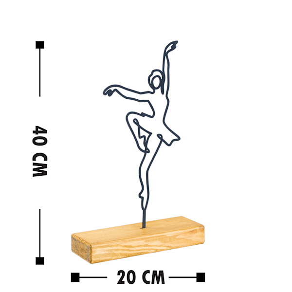 Decorative Object Ballerina - musta