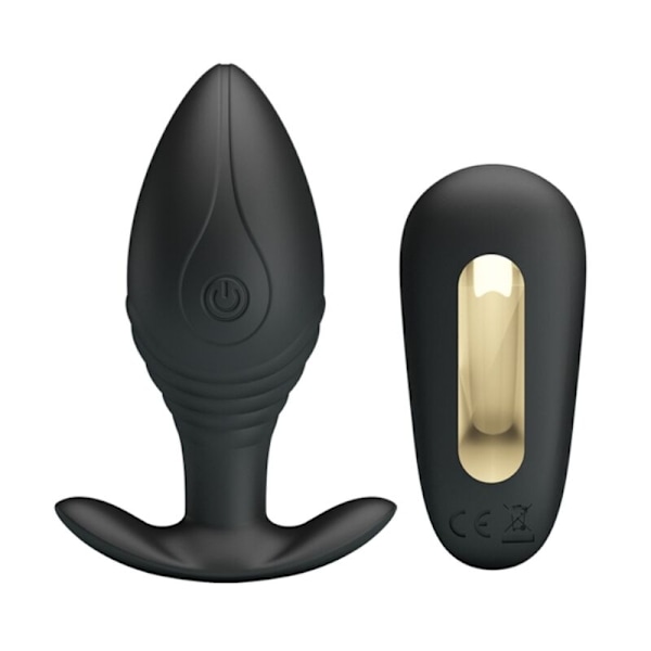 Pretty Love - Regina Anal Plug ladattava vibraattori, musta