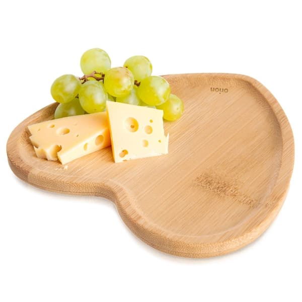 Hjärtformat snacksfat i bambu, 15x15 cm