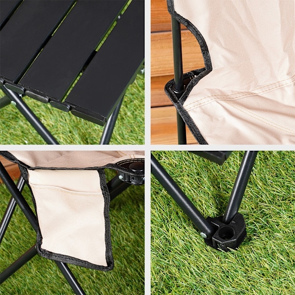 Campingstole med 3-elements bord