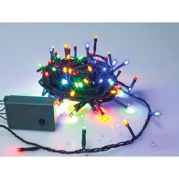 Sparkle Light Led - 8 M - 120 flerfarvede lamper - Grøn ledning - Modulator