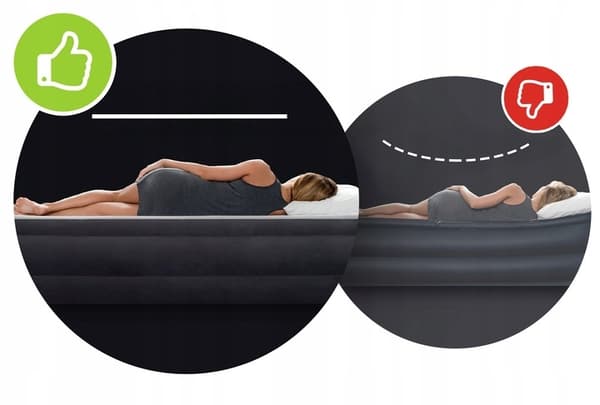 Velour Luftmadrass, 203x152 cm, Queen Size
