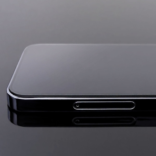 SET 2x koko näytön karkaistu lasi kehyksellä iPhone 15 Pro mustalle