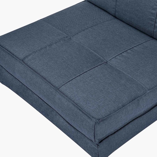 Gulvsofa, Sammenfoldelig Sovesofa, Gulvstol, 5-Trins Justerbar Klapstol, Sovesofa, Sovesofa, Enkelt Sofa, Mørkeblå, 61 X 73 X 58 Cm