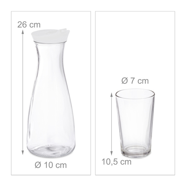 Vandkaraffel med glassæt