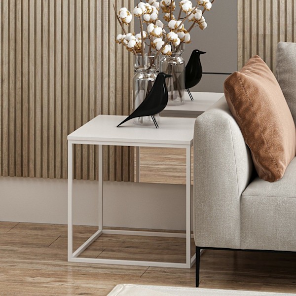 Sidebord Basak - Hvid