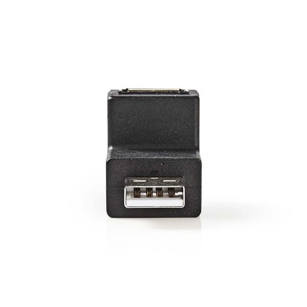 USB-A Adapter | USB 2.0 | USB-A Han | USB-A Hun | 480 Mbps | Runde | Nikkelplateret | PVC | Sort | Box