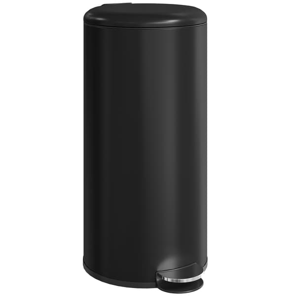 30L pedalspand med soft-close låg, sort