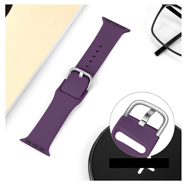 Silikonihihna APS keltainen Apple Watch 2-9/SE 38/40/41mm