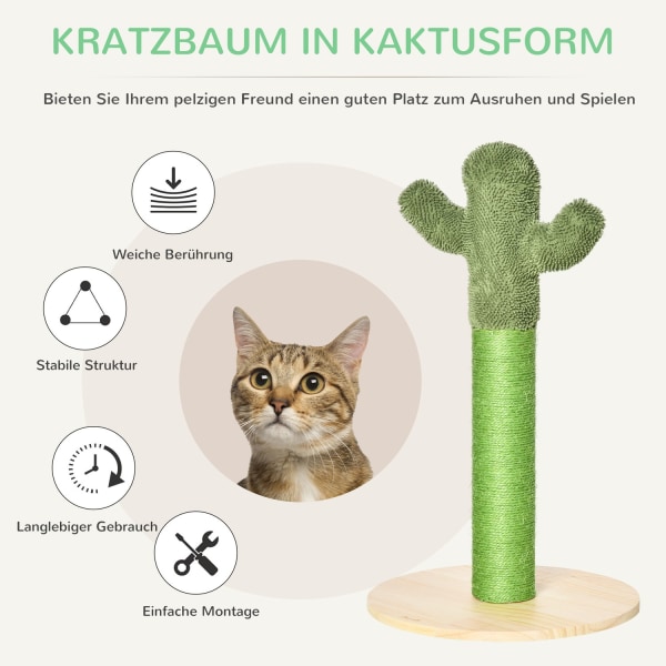 Raaputuspylväs Cactus Design Raapimistolpat Kissoille, Mäntypuu