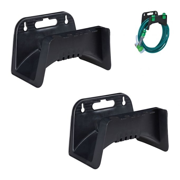 Slangeholder sort 2-pak