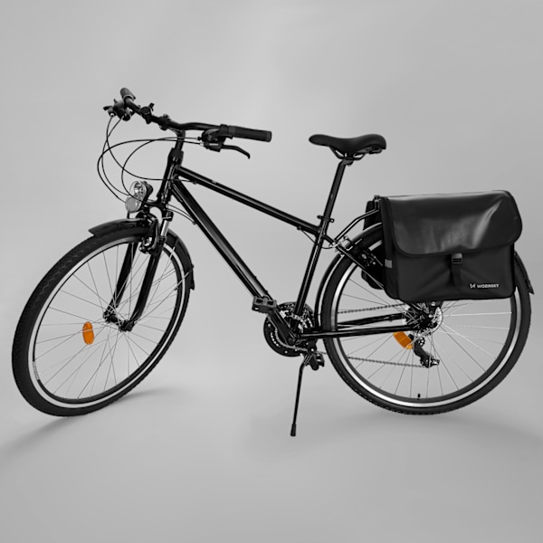 Dobbelt cykeltaske til bagagerum, 28 l, sort