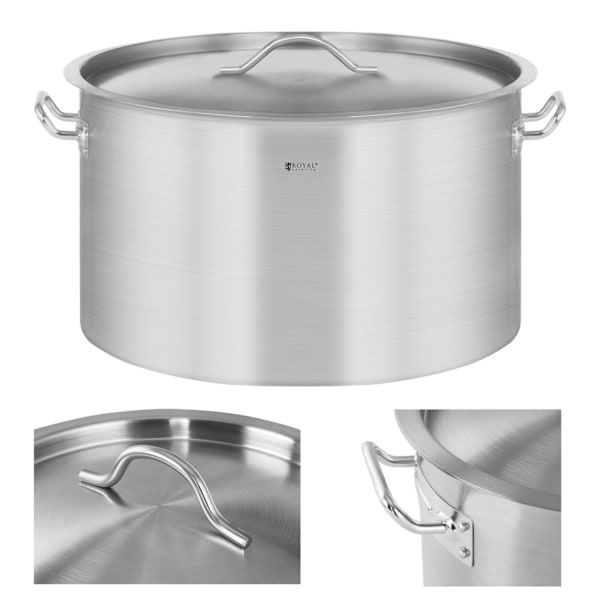 Ruokakattila kannella, ruostumaton teräs, induktioliedelle, 44 L