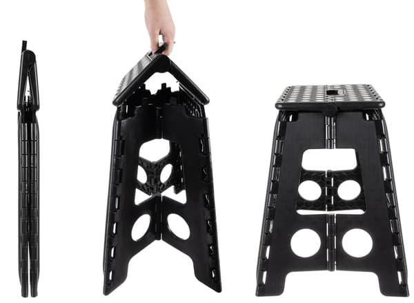 Foldetaburet sort og hvid 39cm