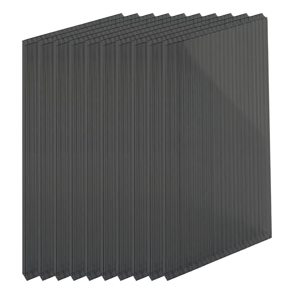 Polycarbonat dobbeltvæggede plader, 4 mm, 121 x 60,5 cm, pakke med 10 stk.