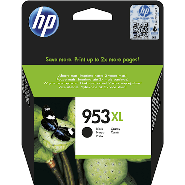 HP 953XL - blækpatron, sort