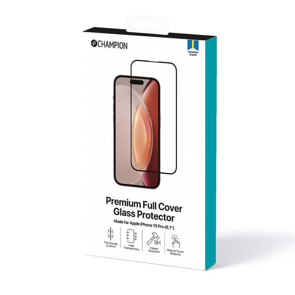 Skærmbeskytter iPhone 15 Pro Sort