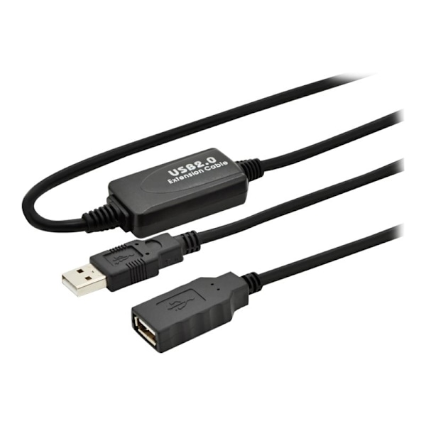 MicroConnect - USB-jatkokaapeli - USB (naaras) USB:hen (uros) - USB 2.0 - 5 m - aktiivinen