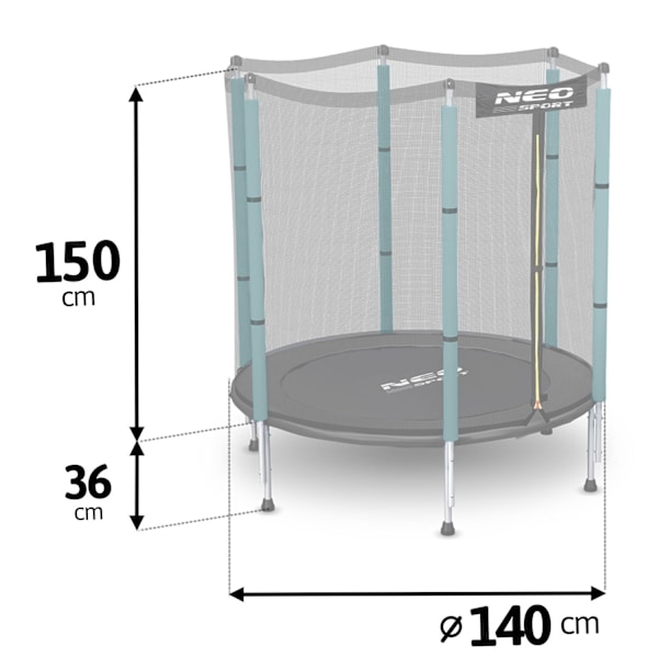 Barntrampolin för trädgård 140 cm (4,5 ft) från Neo-Sport