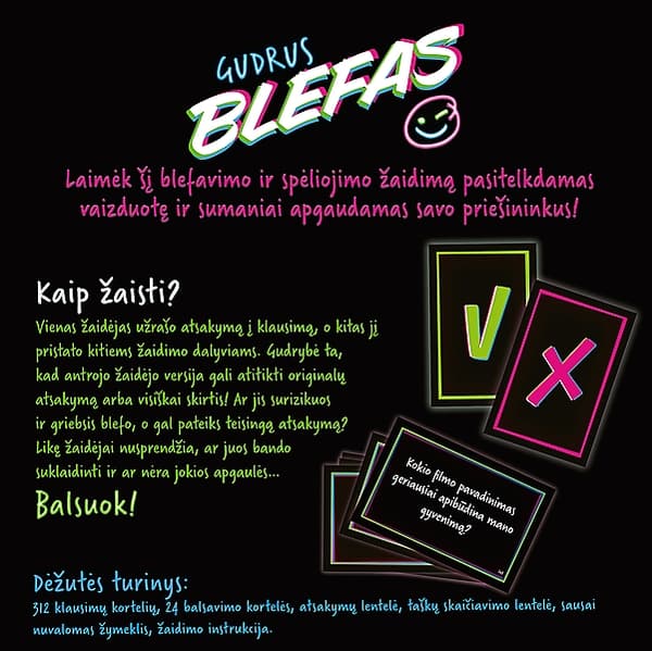 Trefl Board Game Double Bluff Game (på litauiska språk.)