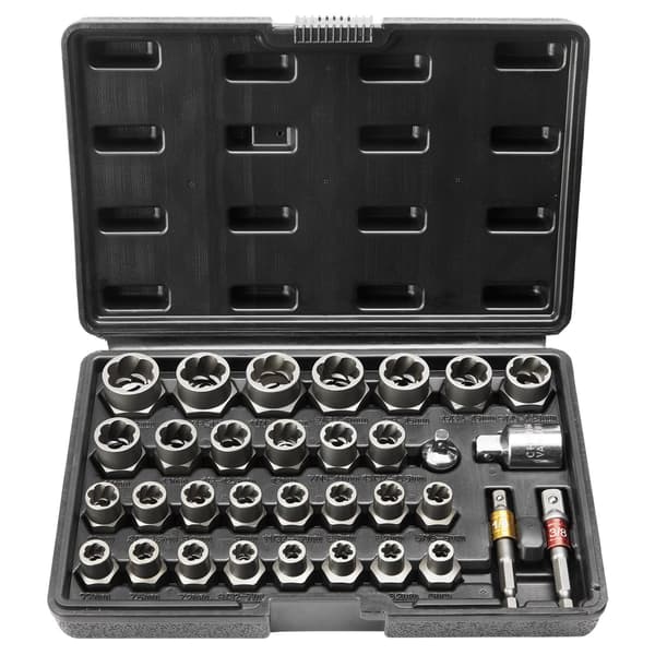 Bultutdragarsats, 29-delars Cr-Mo, 6mm–3/4in