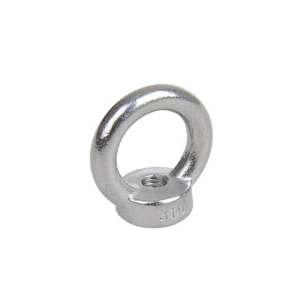 Ringmøtrik M6. A4 RVS AISI 316