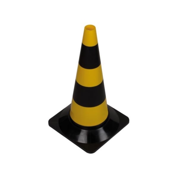 Gul/Sort Kegle - 50 Cm