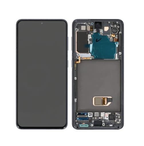 Samsung Galaxy S21 5G LCD-skærm uden frontkamera - grå