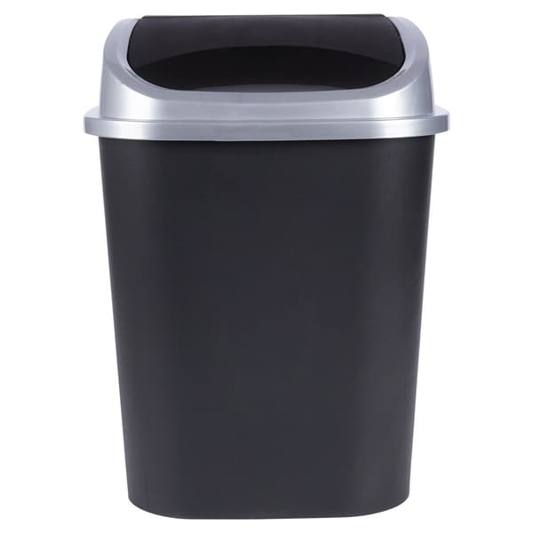 Soptunna 25L, hållbar, mörkgrå, vippbart lock