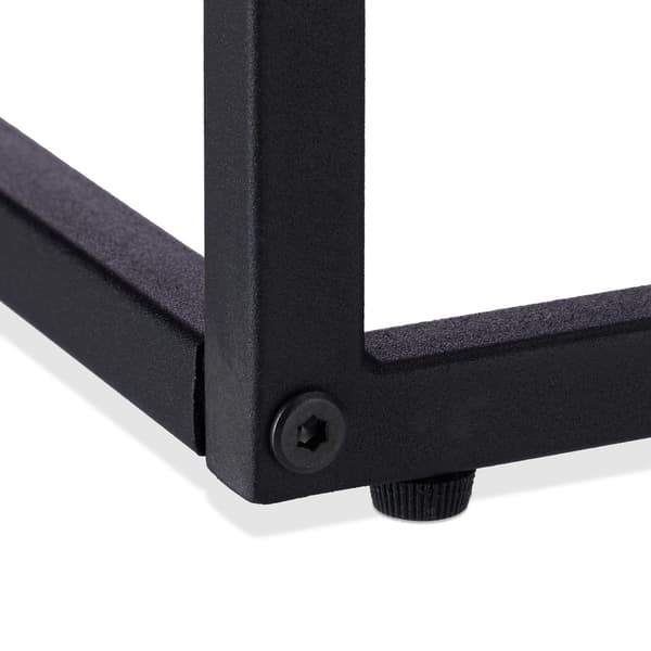 Sidebord sort med metalbund