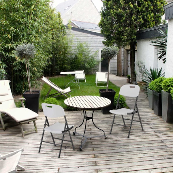 Hopfällbar stol för trädgården i set om 2