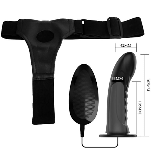 Pretty Love - Marvin Strap On värinä ja ontto dildo