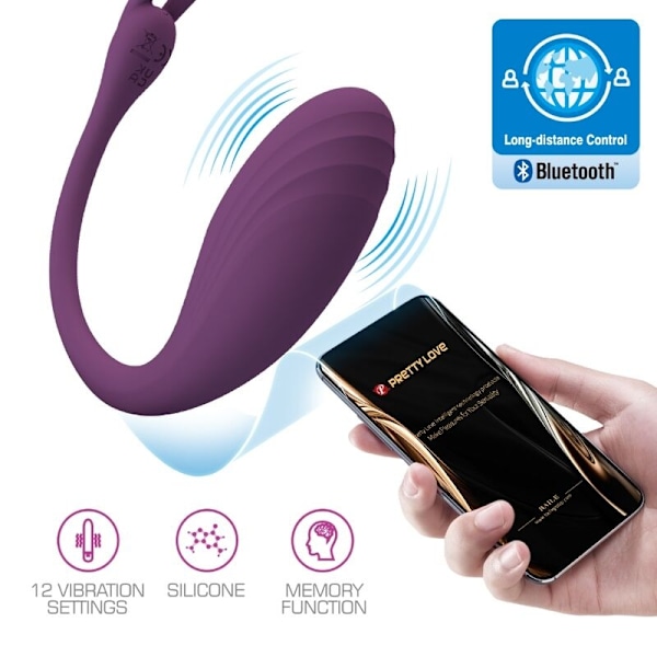 Pretty Love - Catalina Vibrator App -kaukosäädin, violetti