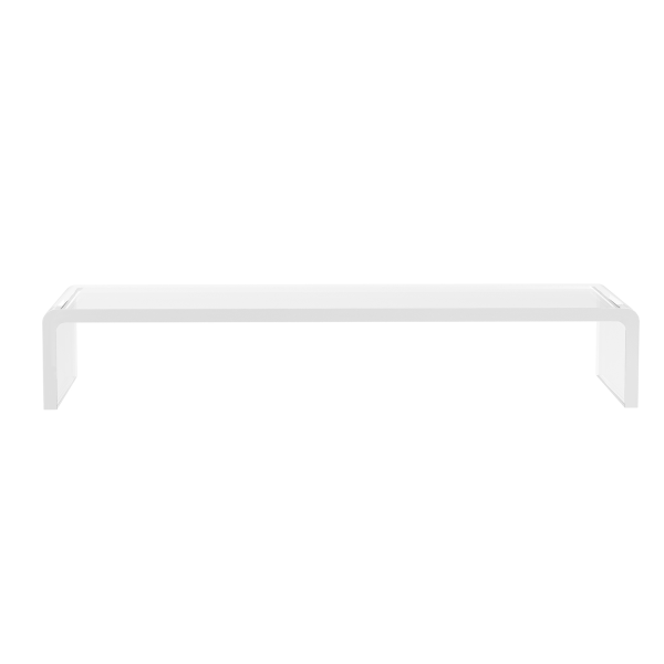 Ergonomic Monitor Stand Acryl Screen Stander Til Bærbar, Computer, Notebook, Gennemsigtig, 53X19X9Cm