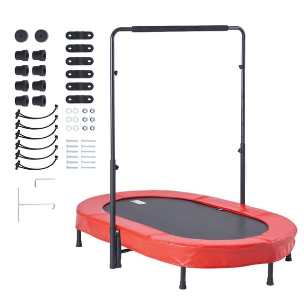Børnetrampolin 56x36 tommer, foldbar med styr