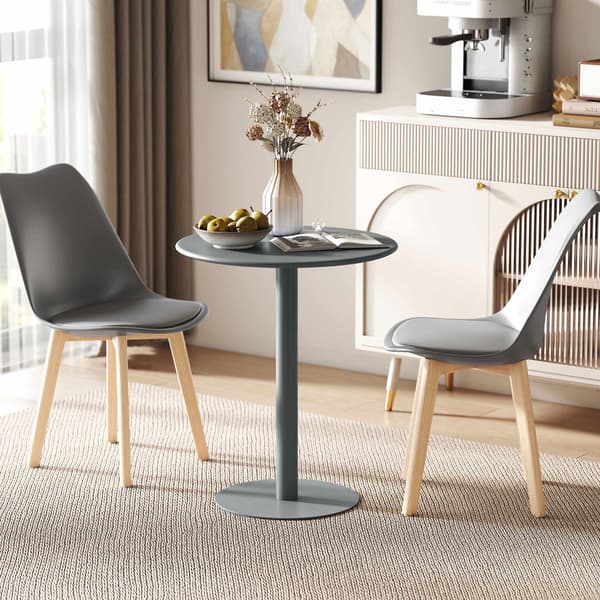 Runt matbord i stål för 2 – Kompakt, modern design