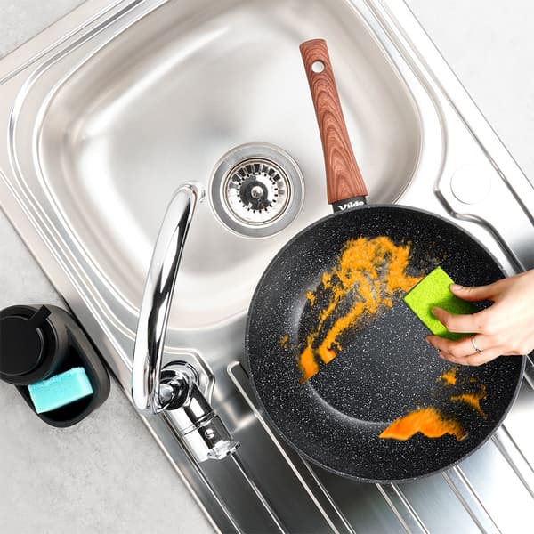 Granit wokpande BLACK&WOOD 28 cm