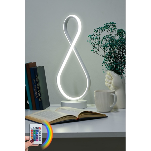 Bordslampa Degas White - Flerfärgat ljus