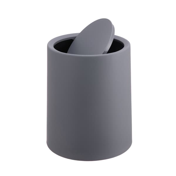 Badrumsavfallsbehållare med svängbart lock, 6 liter plast