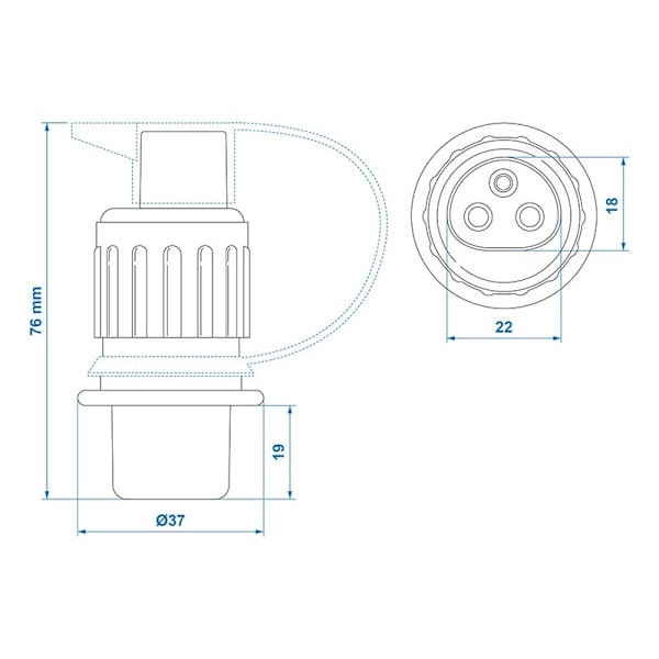 Plugg 3-polig PVC