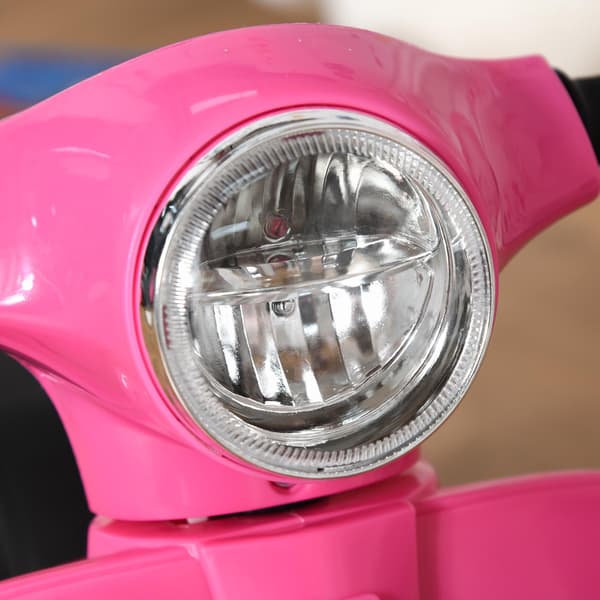 6V Rosa Elmotorcykel för Barn med Stödhjul