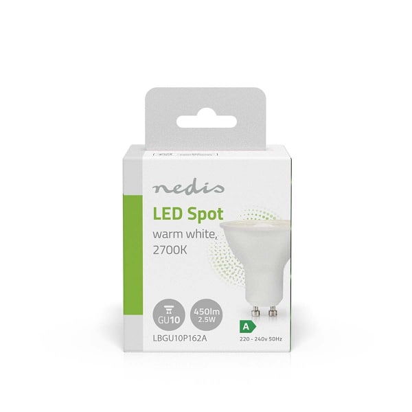 LED pære GU10 | Sted | 2,5 W | 450 lm | 2700 K | Varm hvid | Retro stil | 1 stk