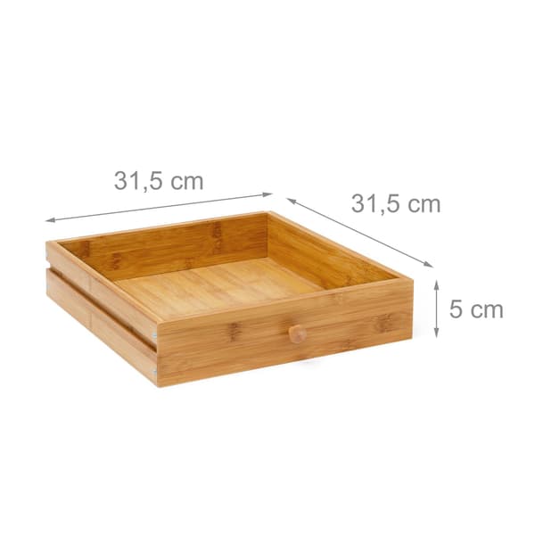 Bambu sidobord med låda