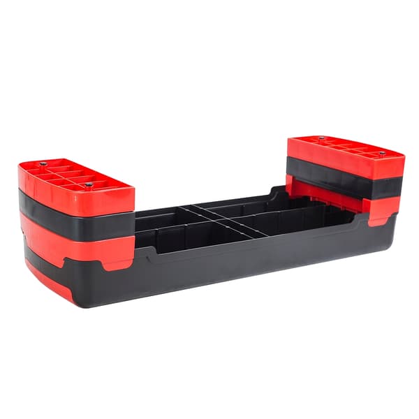 Aerobic Step Platform, musta-punainen, säädettävä korkeus