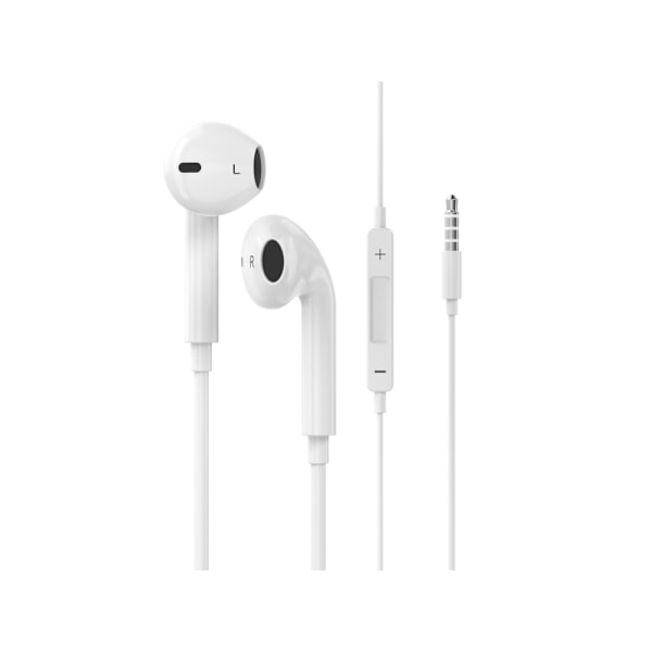 Sinox in-ear høretelefoner 3,5 mm med mikrofon. Hvid