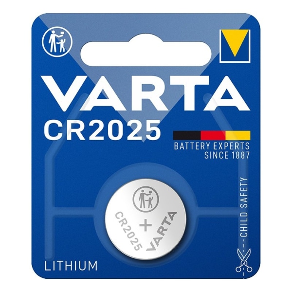 Varta Lithium CR2025 nappiparisto 3V läpipainopakkauksessa