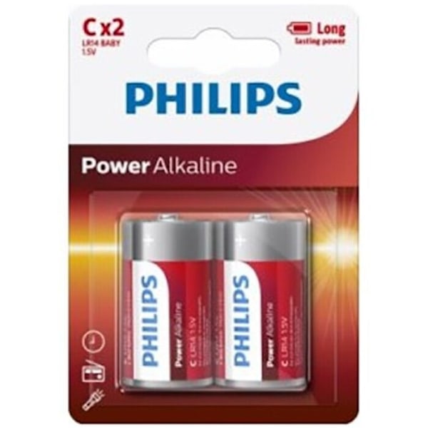 Philips - Strømbatterier Pila C Lr14 pakke 2