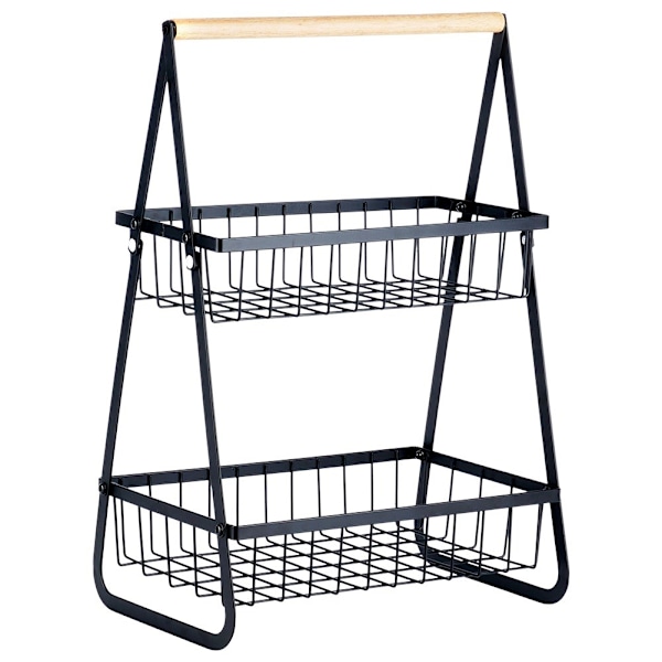 Frugtkurv metal sort 2-lags